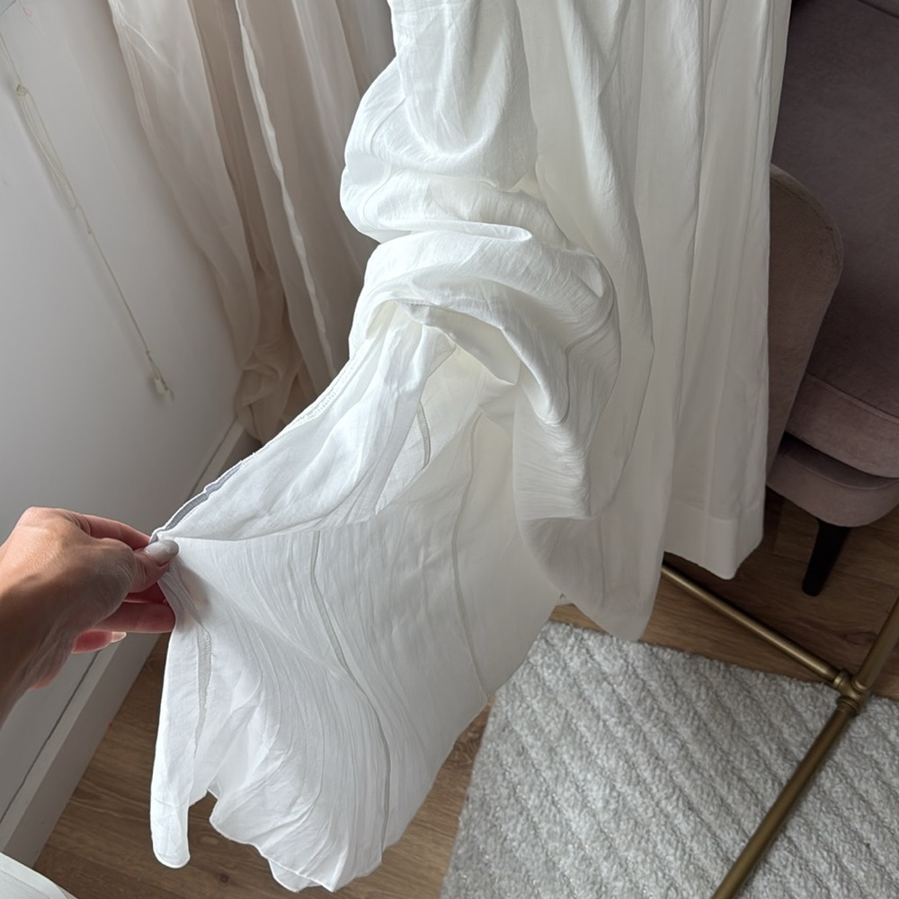 ZARA White 100% Cotton Midi Dress, Size S, NWT - Picture 4 of 5